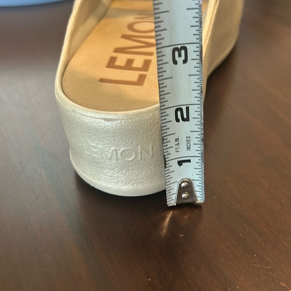 Lemon Jelly Double Strap Platform Wedge Slip on Slides Sandals Warm Grey EU 38 - Picture 16 of 17